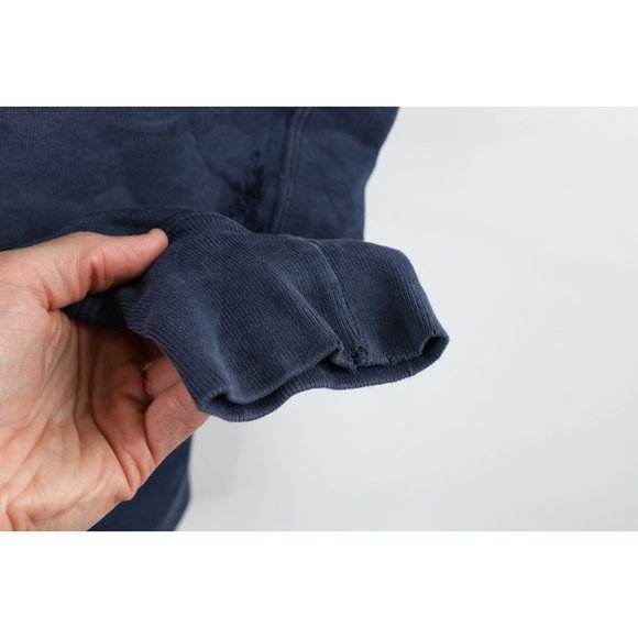 Vintage 80s Champion Reverse Weave 2XL Thrashed Crewneck Sweatshirt Navy USA - Picture 8 of 12